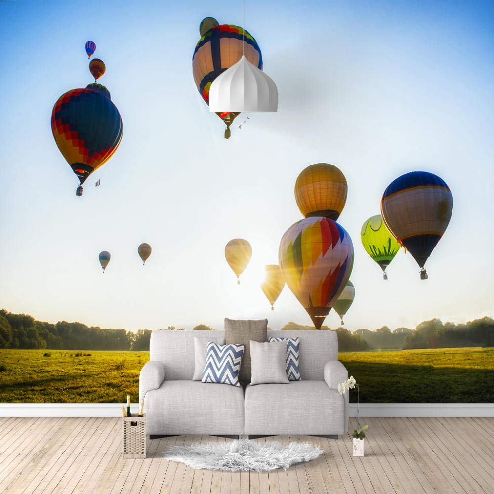 Fotomurales Autoadhesivo globo aerostático 200x140cm Decoración de Pared decorativos Murales moderna de Papel Pintado Sala Living Oficina Dormitorio