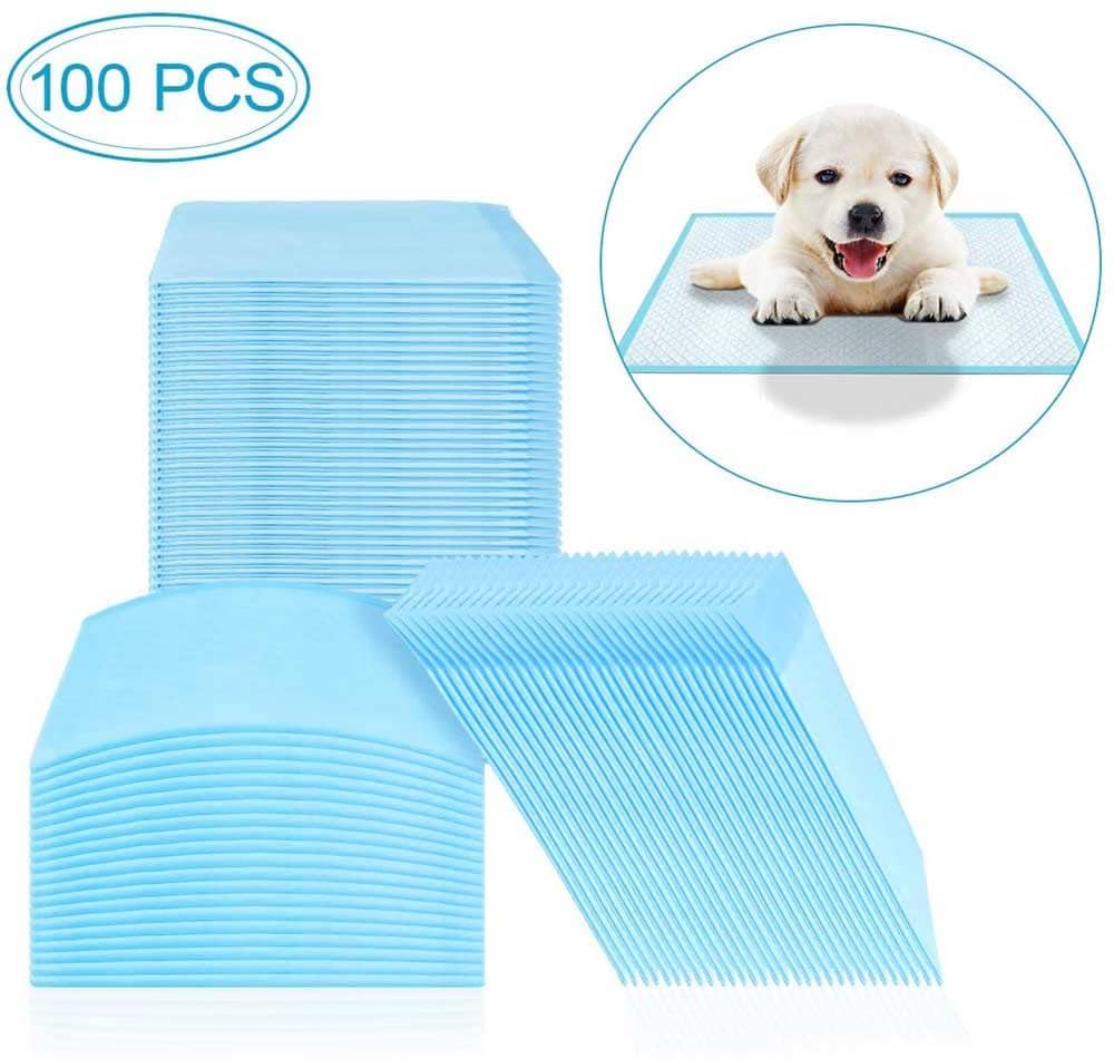 Empapadores Perros 60x60 cm CIVINZON 100 Unidades Ultra absobente de micciones, Alfombrillas Higienica Desechables para Mascotas, Resguardos para Cães, Resistente, Atrayente y a Prueba de Fugas