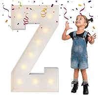 Vista 51 de 4 pies de alto, letras iluminadas con marco, letras enormes con marco, marco de globos en mosaico, letra grande para decoraciones de compromiso