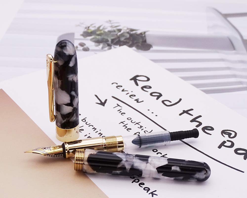 Amazon | MONTAGUT 樹脂製ブラックミニ万年筆ケースセット 細いペン先