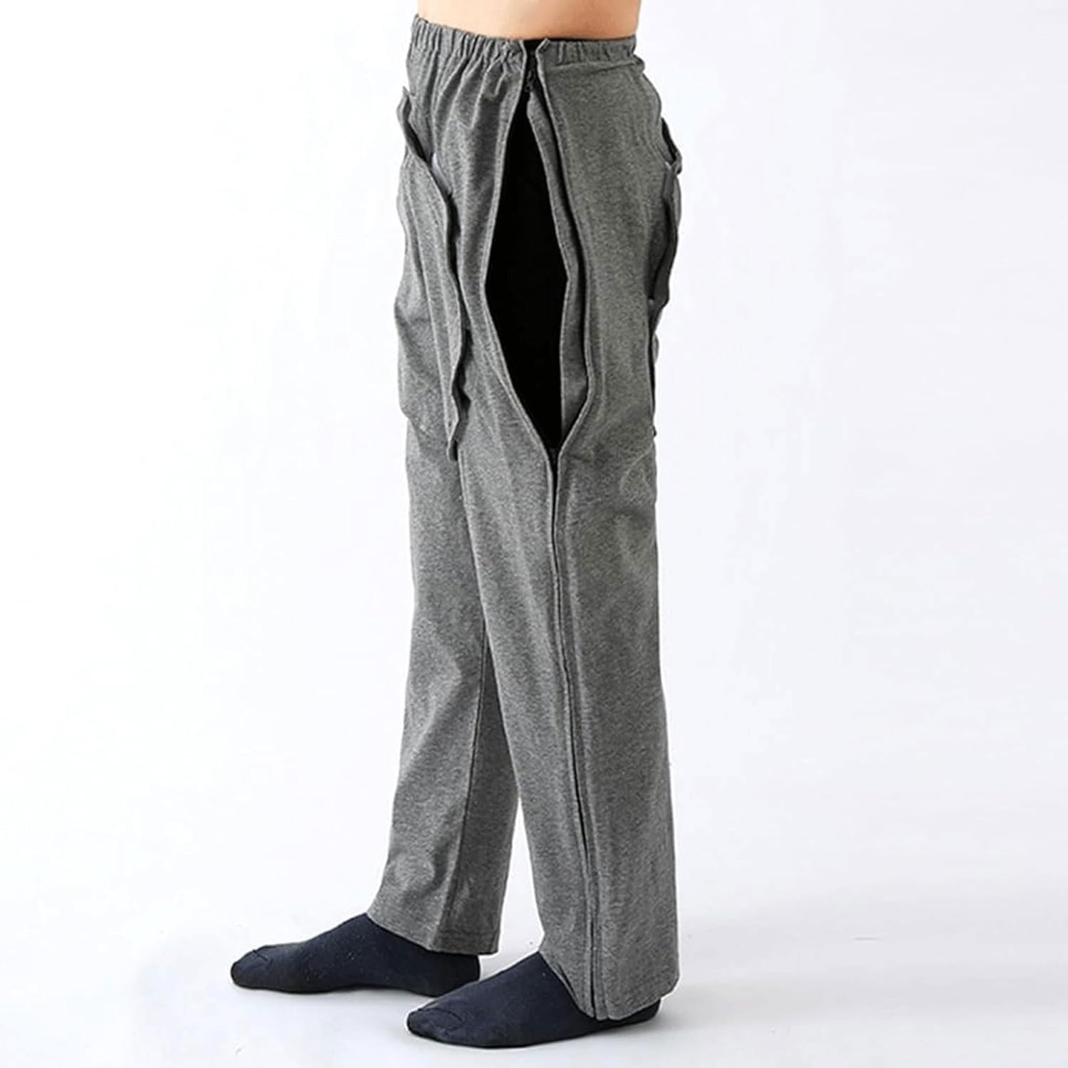 Tuta da Infermiera Cerniere estive in Cotone Pantaloni per pazienti Abiti da Allattamento Post-Operatori Pantaloni Sportivi Strappati per Uomini Anziani Donne riutilizzabili