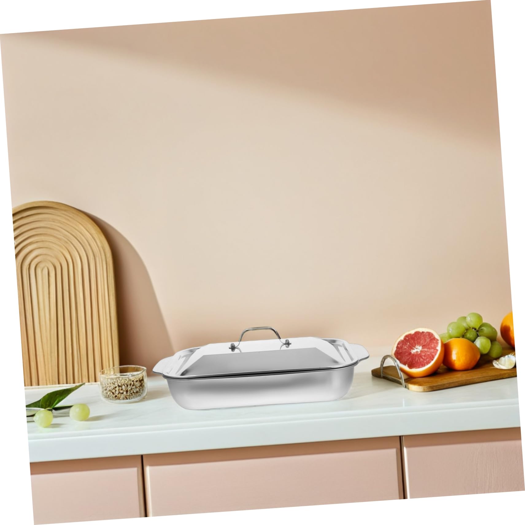Garneck 1 Set Pirofila Profonda Rettangolare per BBQ e Facile da Design