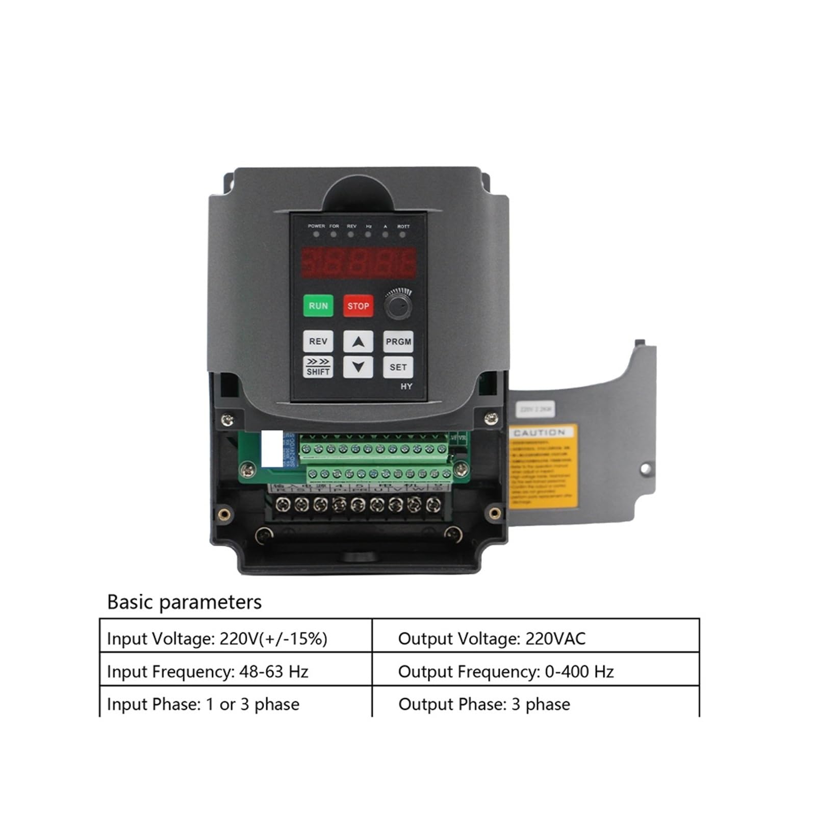 Inverter a frequenza variabile da 2,2 kW, controllo della velocità del motore del mandrino CNC, VFD, uscita 0-400 Hz 3P Display digitale(110v-110v)