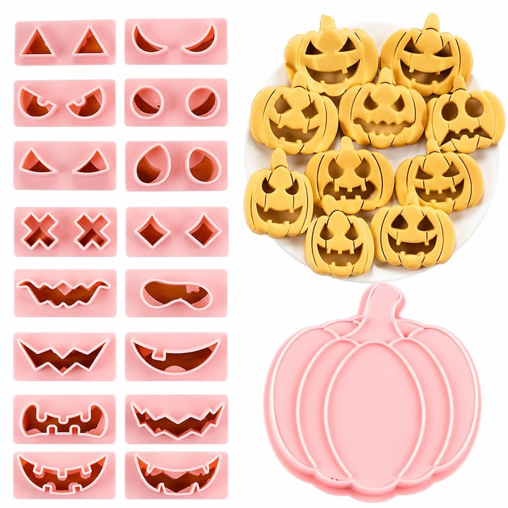 Halloween Cookie Cutters Plastic 3D Pumpkin Ghost Press Mould
