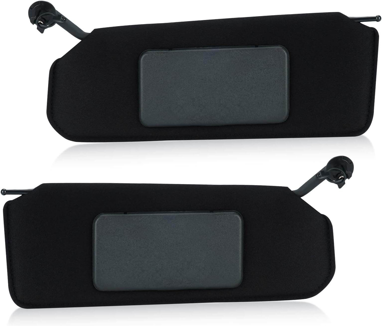 Left Driver & Right Passenger Sun Visor Fit for Chevrolet C5 Corvette 1997 1998 1999 2000 2001 2002 2003 2004, Replaces for 10442033,10442034, with LED Lights (Black)