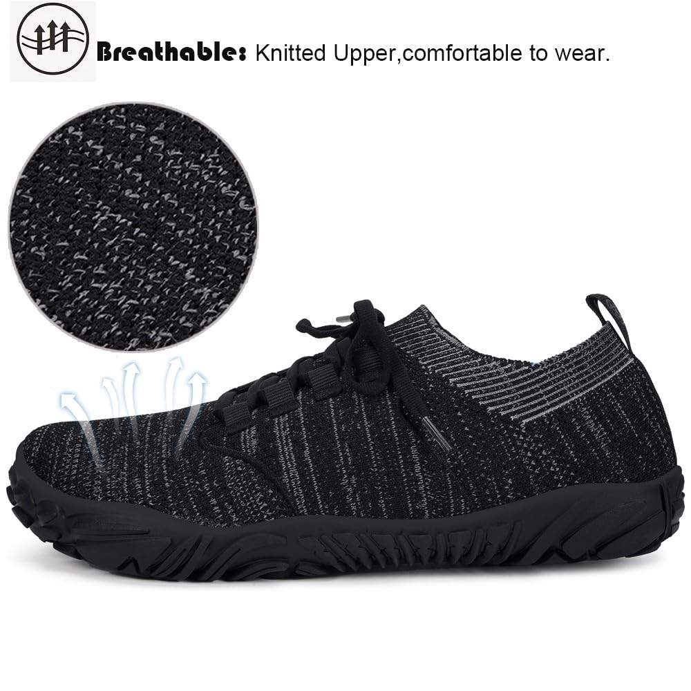 Knit Barefoot Minimaliste Uomo Donna Scarpe da Pianta Larga Trail Sneaker Camminata Running Leggere Flessibile con Zero Drop Soles 36-47