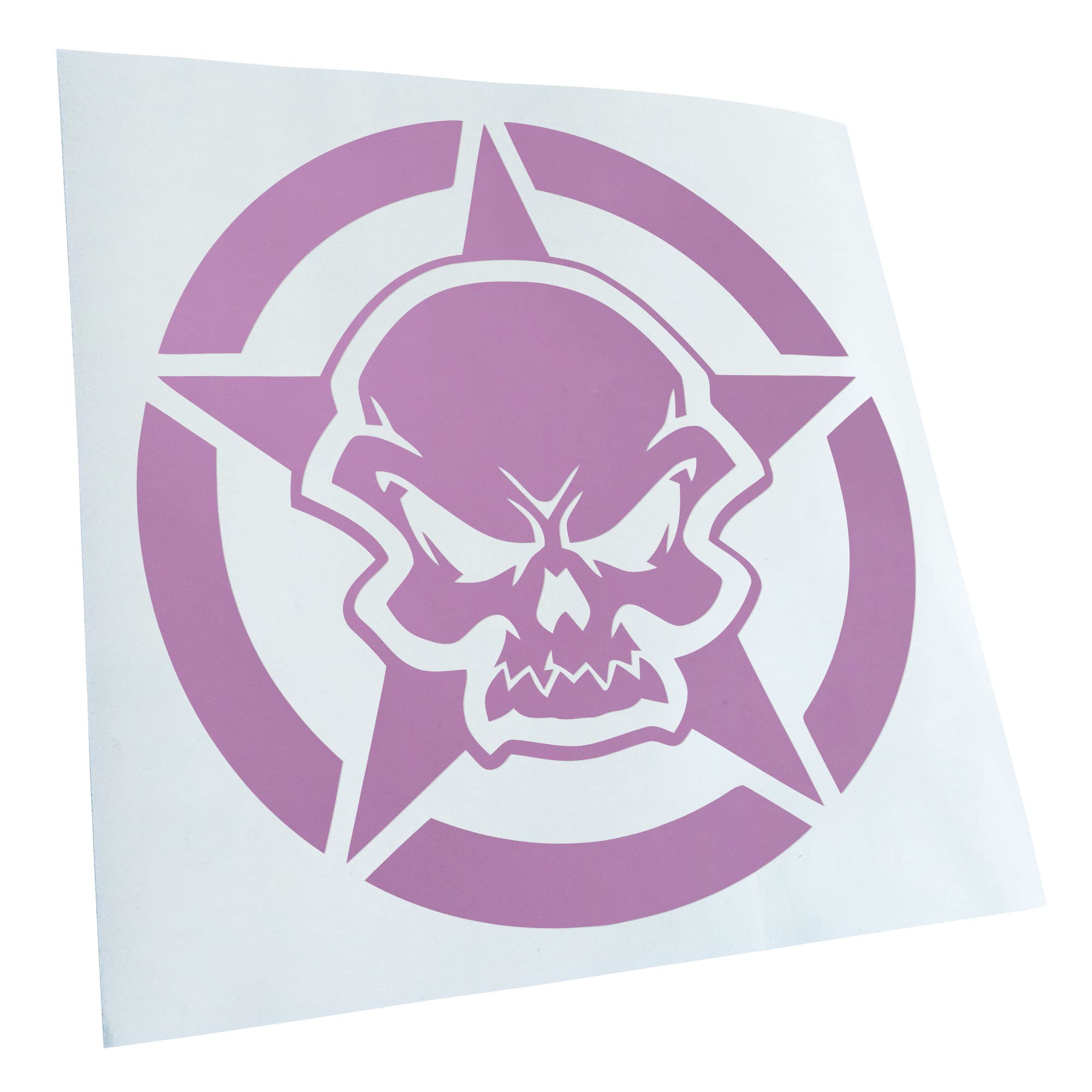 Kiwistar - Car Sticker - Lilac - 30 x 30 cm Army Skull - Rear Window Car Sticker Weatherproof for Car Truck Moped Truck - Sticker Exterior Self-Adhesive Tuning Accessories for Windows