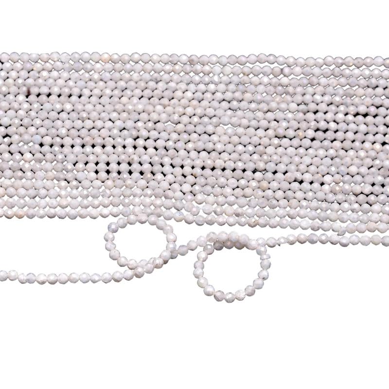 Pierre de Lune perles à facettes 2mm régulières pour éviter les défauts de création