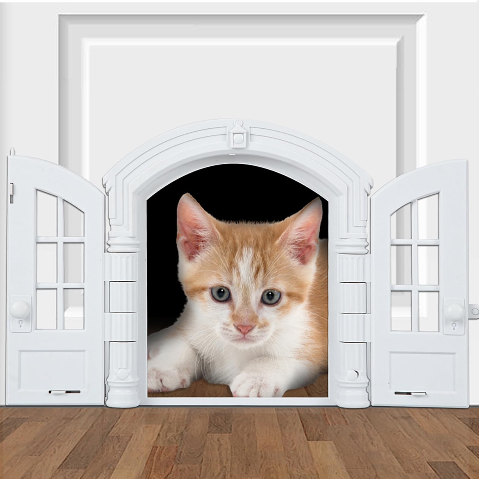 Katzenklappe für Ausbruchsicher für kleine mittlere Rassen