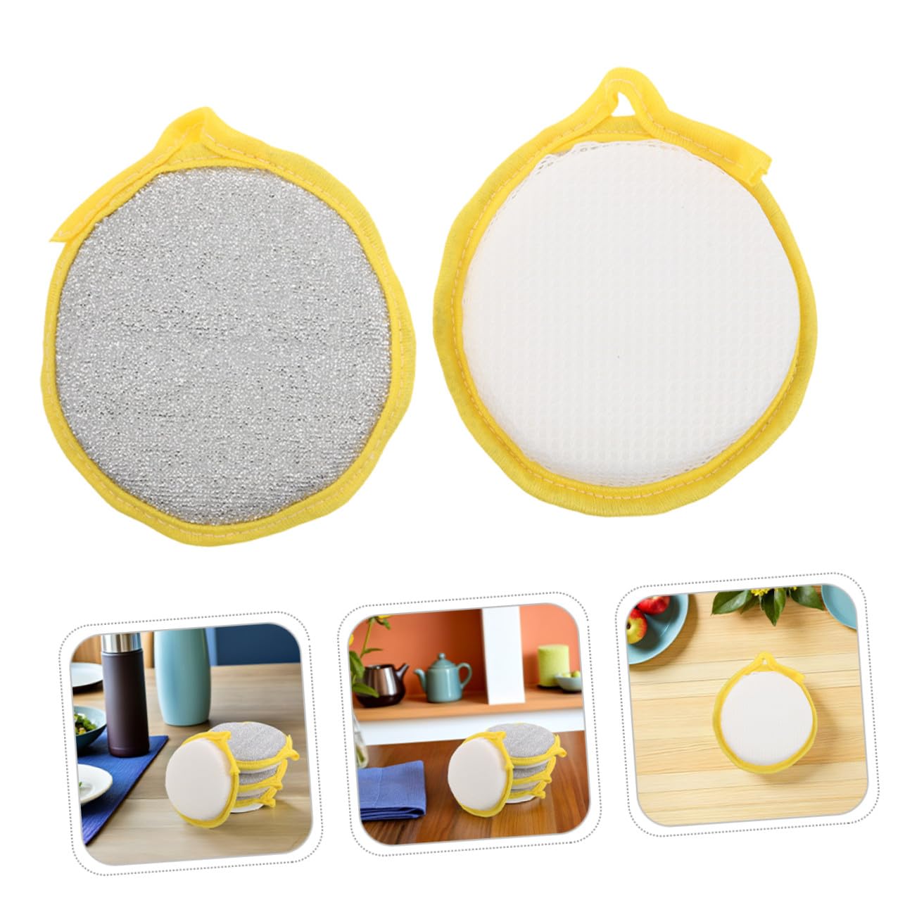 PLAFOPE 50pezzi Spugne da Cucina Doppia Faccia per Lavare Piatti Pentole e Padelle Spugna Abrasiva per Pulizia Efficiente Assorbono Grasso e Sporco Adatte Superfici Diverse