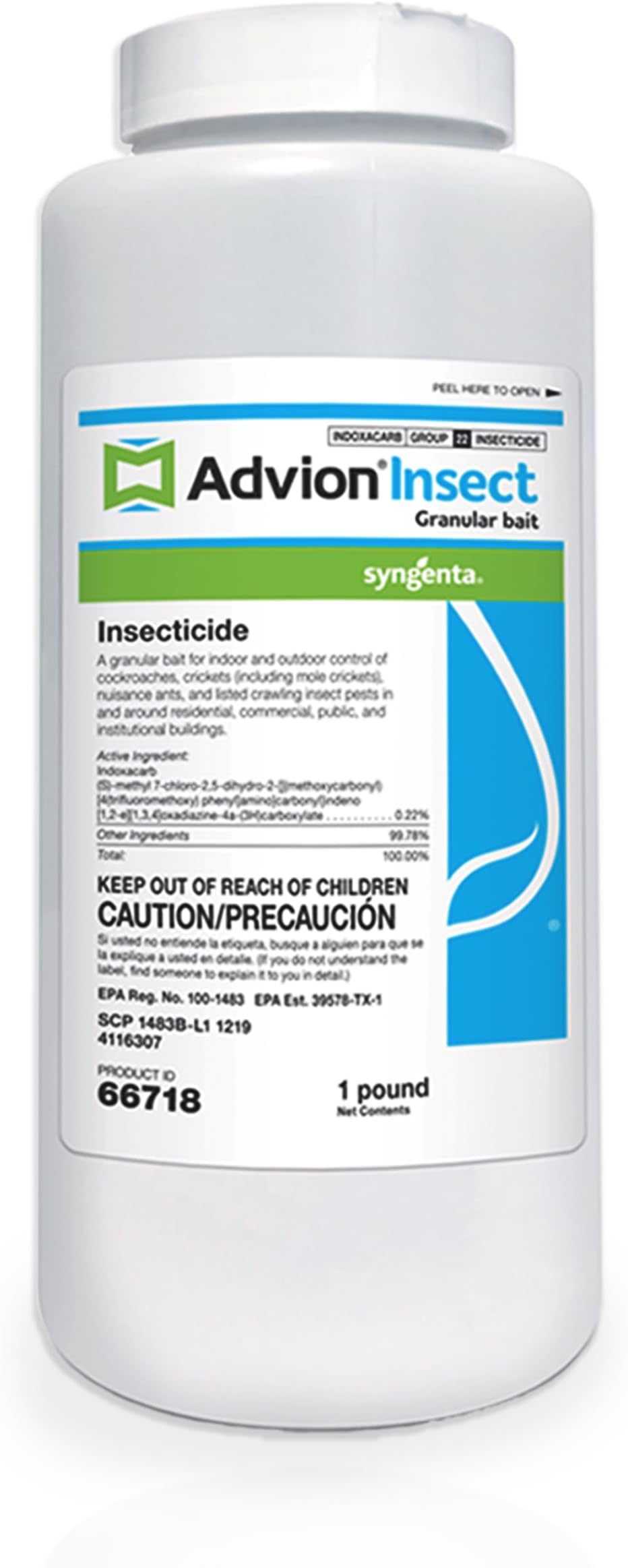 Advion Insect Granular Bait, 1-lb. Shaker Bottle, Effective Insect Granular Bait, Formulated with 0.22% Indoxacarb, Outdoor Use, for Control of Prevailing Perimeter Pests