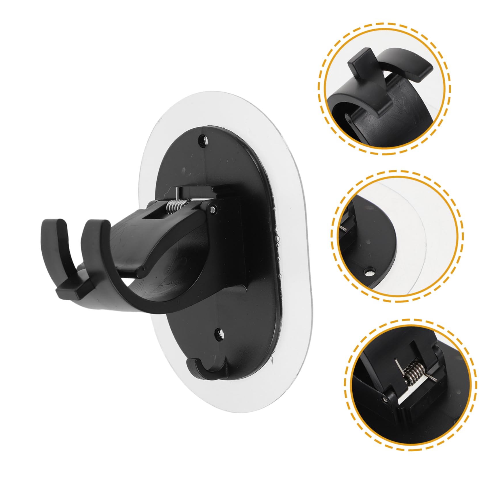 MAGICLULU 4 Ensembles Crochets De Rideaux Auto Adhésifs Support De Tringle À Rideaux sans Perçage Fixations Plastique pour Maison Et Bureau 4 Pièces * 4