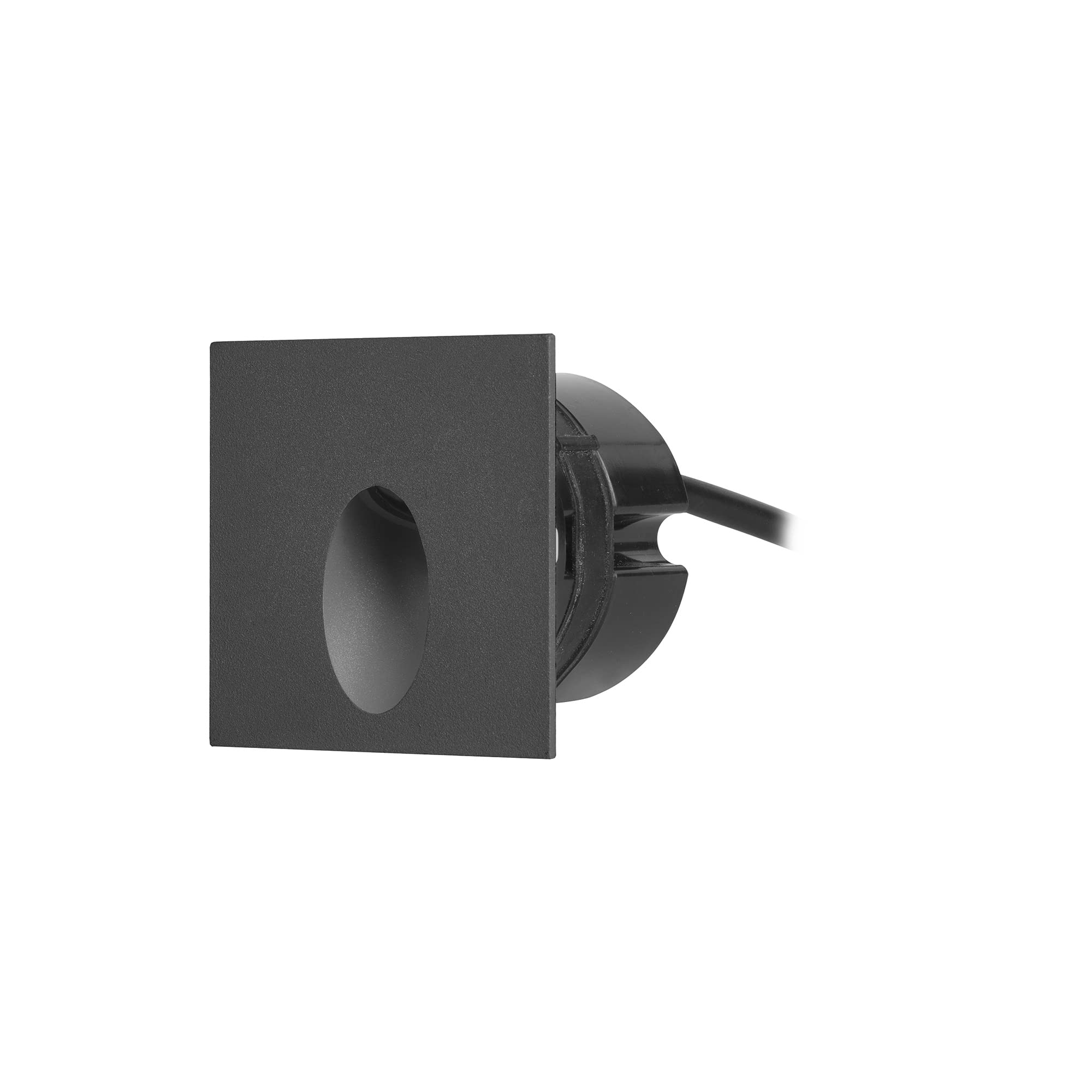 B&Q -  Luminosa Icon Square Led Outdoor Recessed Wall Lamp BlackWarm-White 3000KIp65