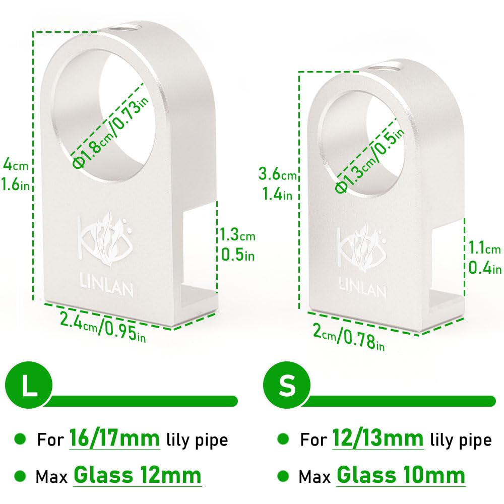 LINLAN 304 Stainless Steel Lily Pipe Inflow and Outflow with Mini Aluminum Alloy Pipe Holder, 360° Rotatable Outflow - Image 3