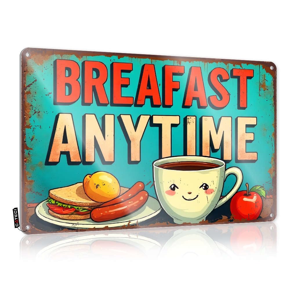 Fzfn Colour Breakfast Anytime With Joy! Ideas Amazing - Spring Wall Signs Wall Art Decoration(30X40cm)