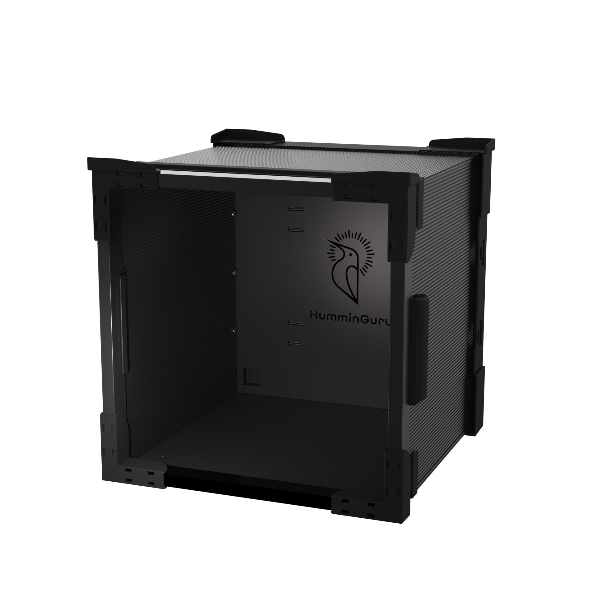 HumminGuru FlexiCube Scatola Portadischi in Vinile – Organizer Impilabile per Dischi da 12", Contiene 70 LP | Ripiano Modulare per Vinili e Contenitore Peghevole Resistente e Portatile (1 Cubo)