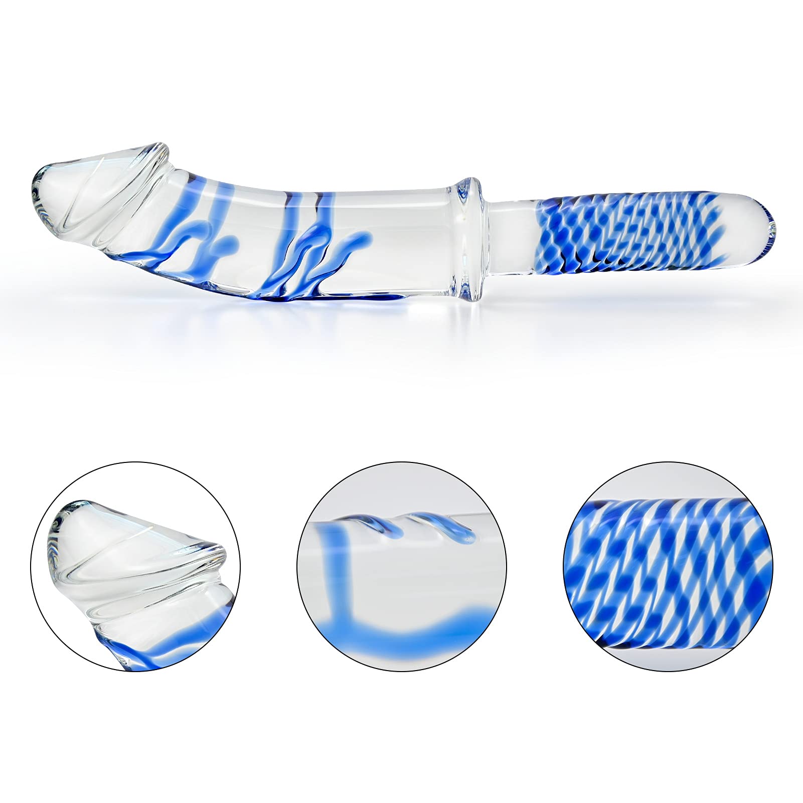 roluck Cristal – Consolador Pene anal Butt Plug transparente cristal diamante cristal Consolador