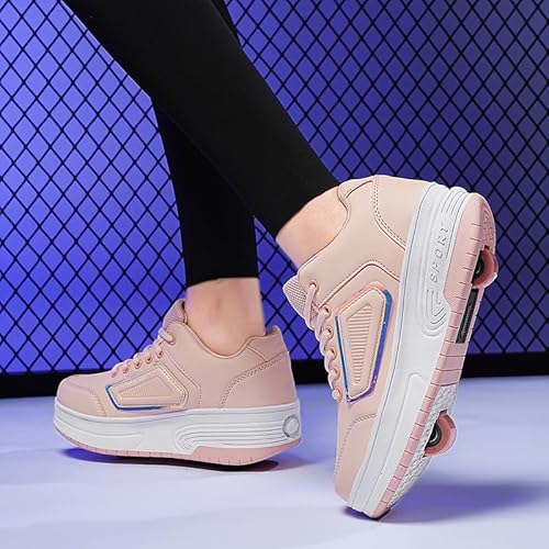 Ylllu Kids Led Usb Charging Roller Skate Shoes With Wheel Shoes Light Up Roller Shoes Usb Rechargeable Roller Sneakers For Girls Boys Children Best Gift thumb #5