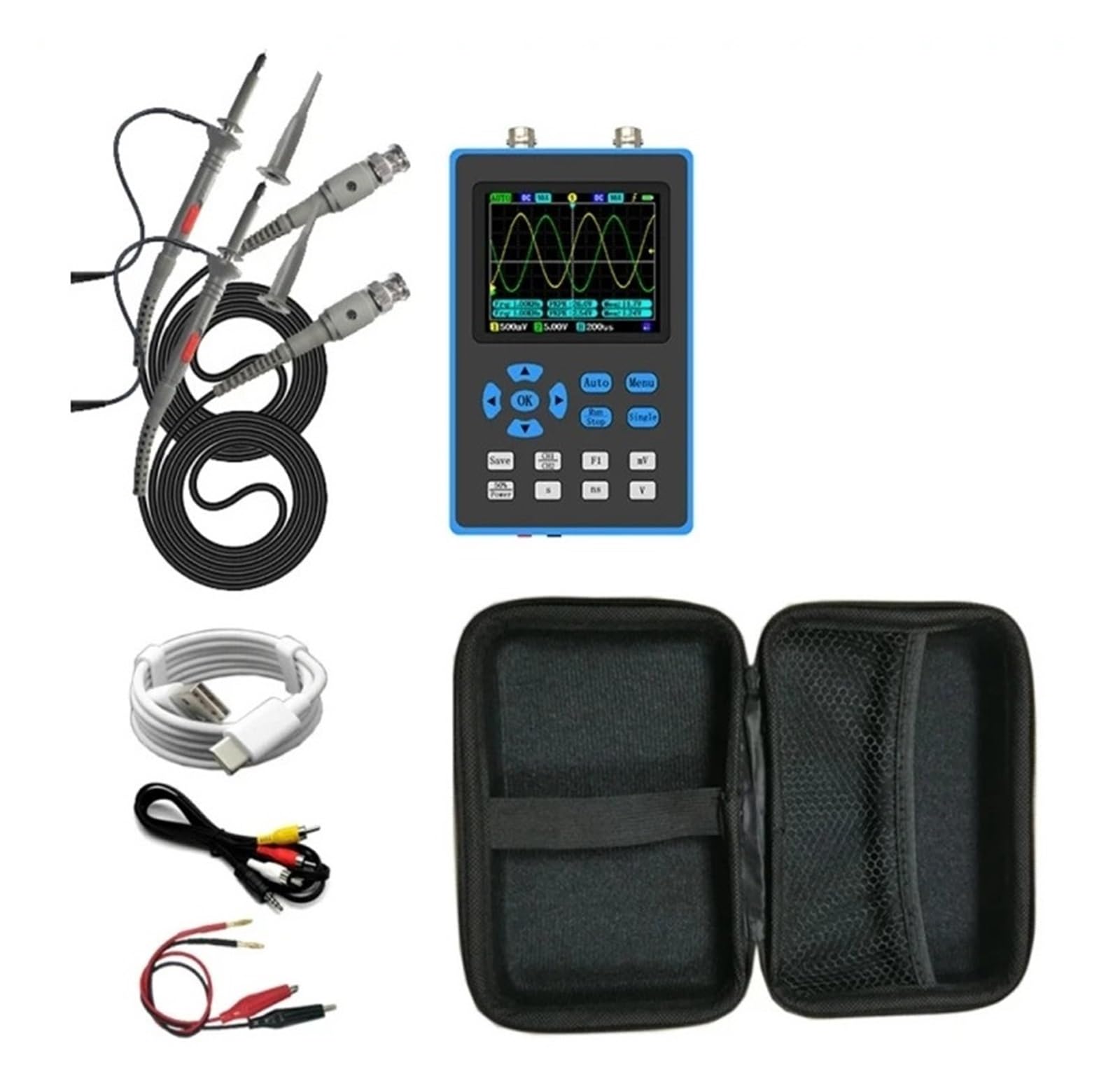 Oscilloscope numérique D-SO2512G/D-SO2511G, bande passante de 120M, double/simple canal, affichage de sensibilité verticale de 10mv, analyse FFT(DSO2512G)