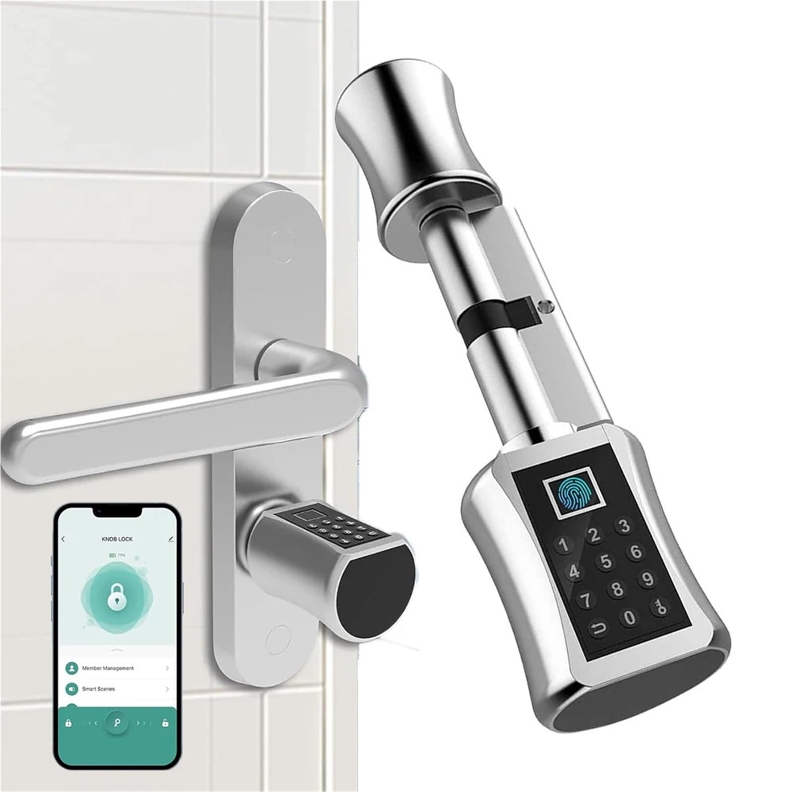 Serratura for impronta digitale di sicurezza elettronica for con codice Controllo APP Smart Life Anti-trapano Anti-Pick(A40 B40)