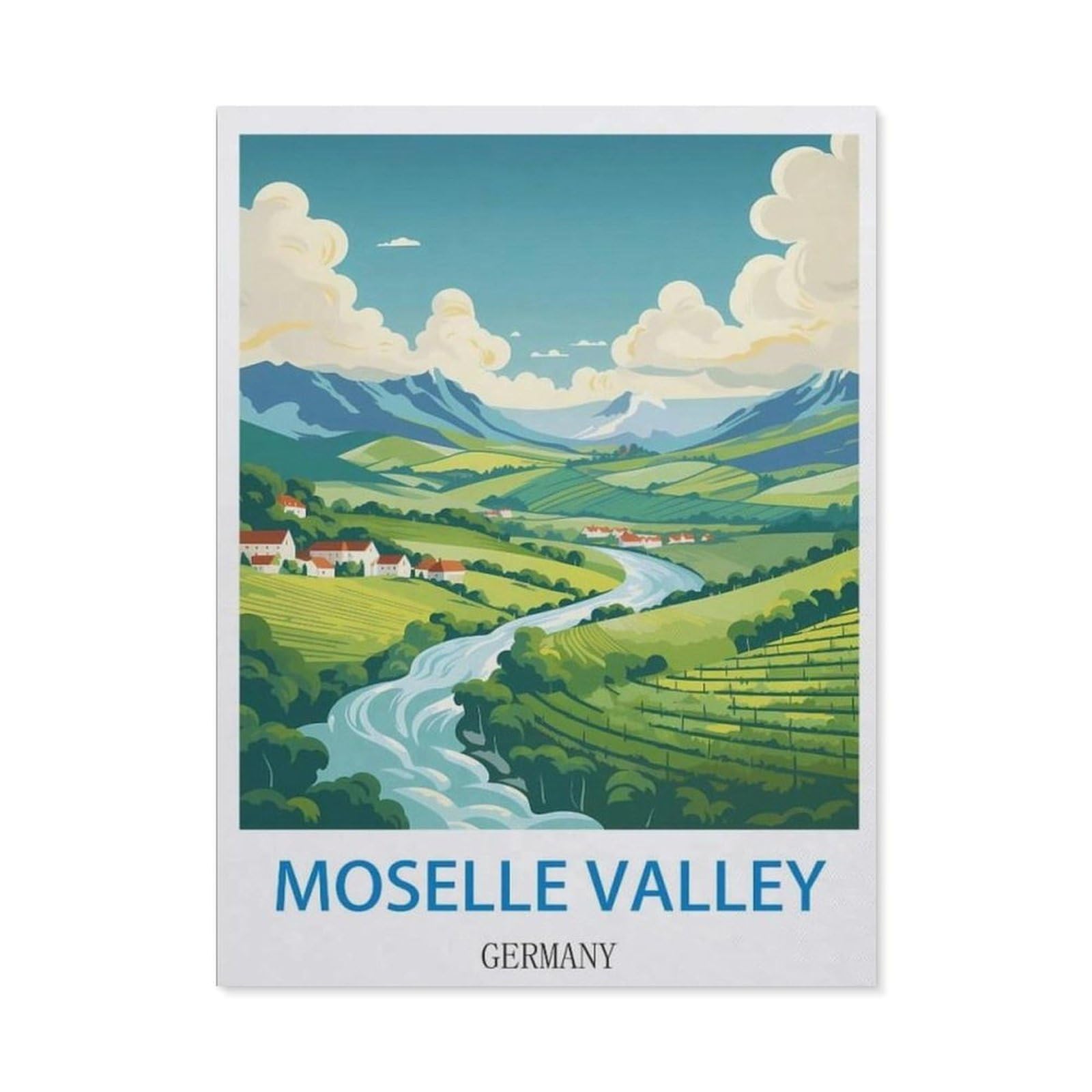 BEAYODKP 5D Diamond Painting Set ，Moselle Valley Germany