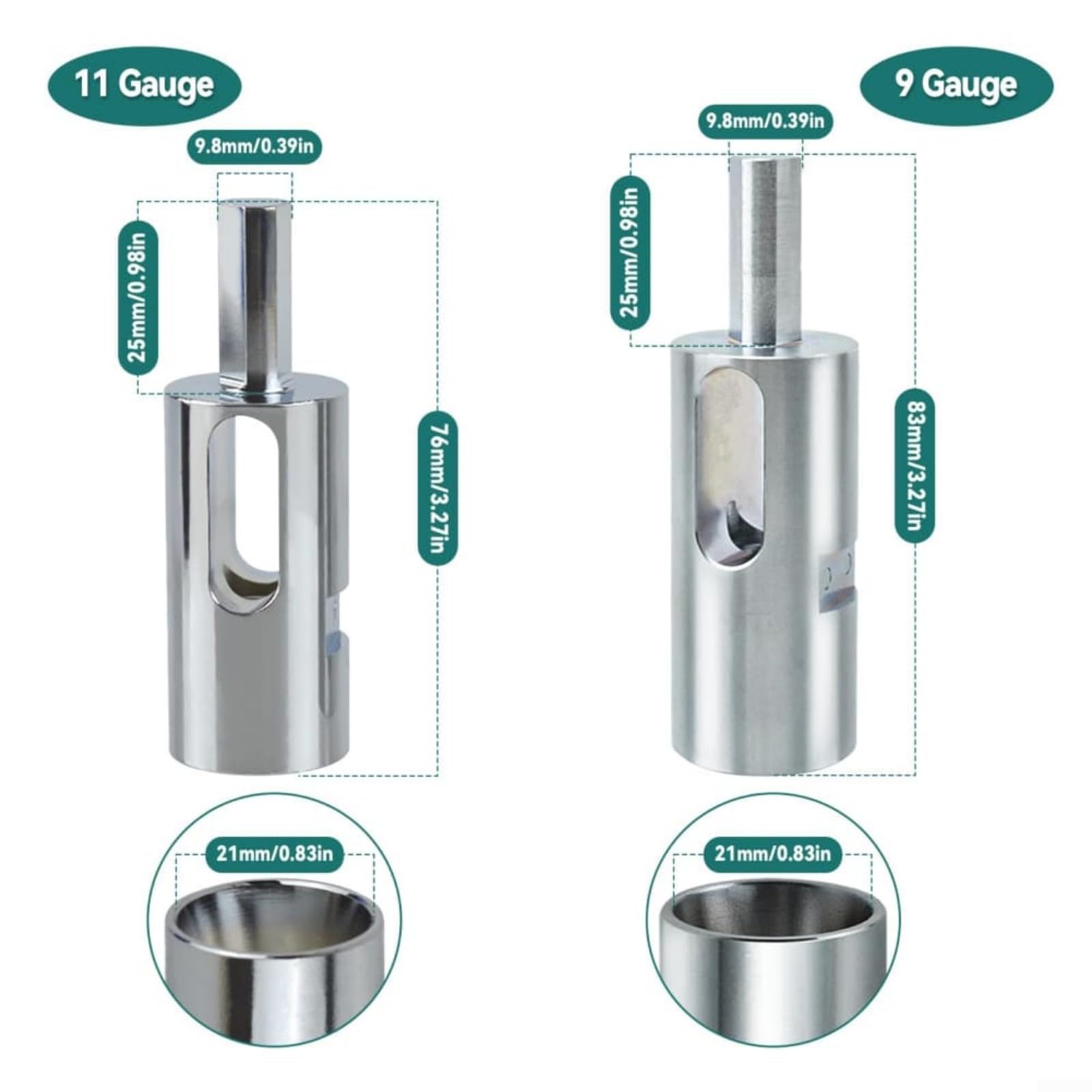 Lot de 2 forets torsadés pour attaches de clôture de calibre 9 et 11, kit d'outils de menuiserie de fil en acier à haute teneur en carbone, compatible avec les perceuses électriques standard de 9,5 mm