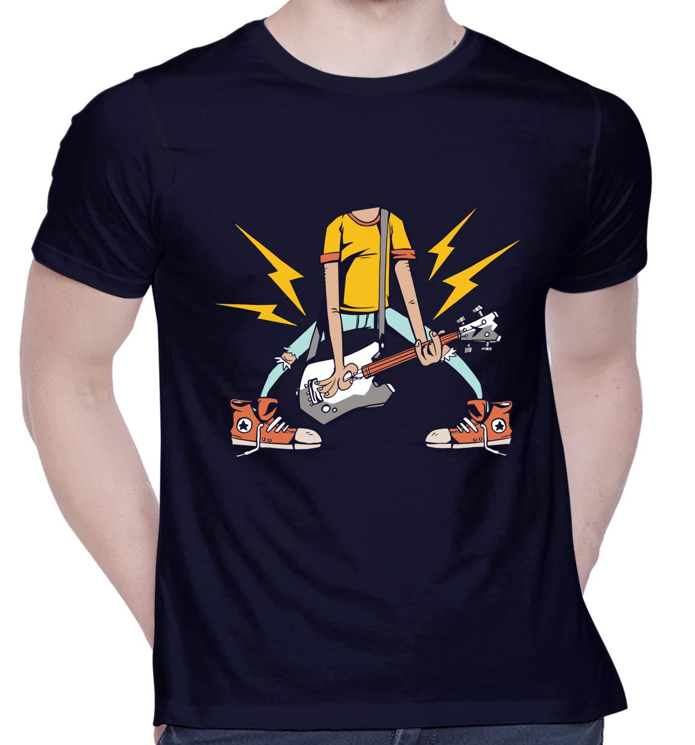 creativit Graphic Printed T-Shirt for Unisex Headless-Guitar Tshirt | Casual Half Sleeve Round Neck T-Shirt | 100% Cotton | D00509-14-picture-16