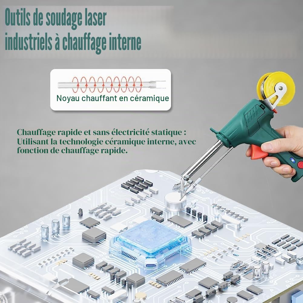 Kit de pistolet à souder multifonction pour fer et machines à souder filaire automatiques en cuivre et aluminium