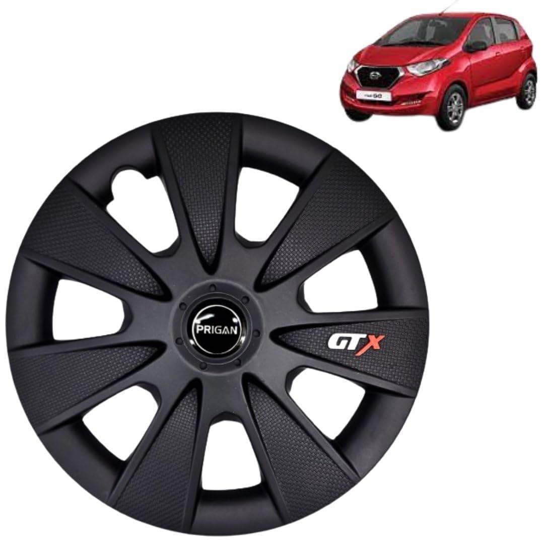 PRIGAN Wheel Cover for Datsun REDI GO 13 Inch Matte Black Wheel Cap (Available in 12,13,14,15 Inch) (Set of 4 Pcs) (Press Fitting) Model- GTX Matte BLACK-13-image-30