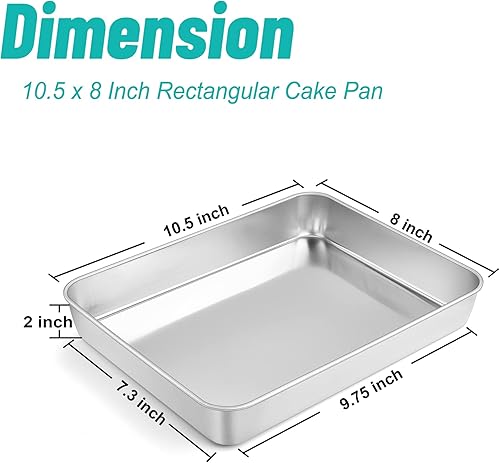 Miniatura 2 de TeamFar Sartén para lasaña revestida de 10.5 x 8 x 2 pulgadas
