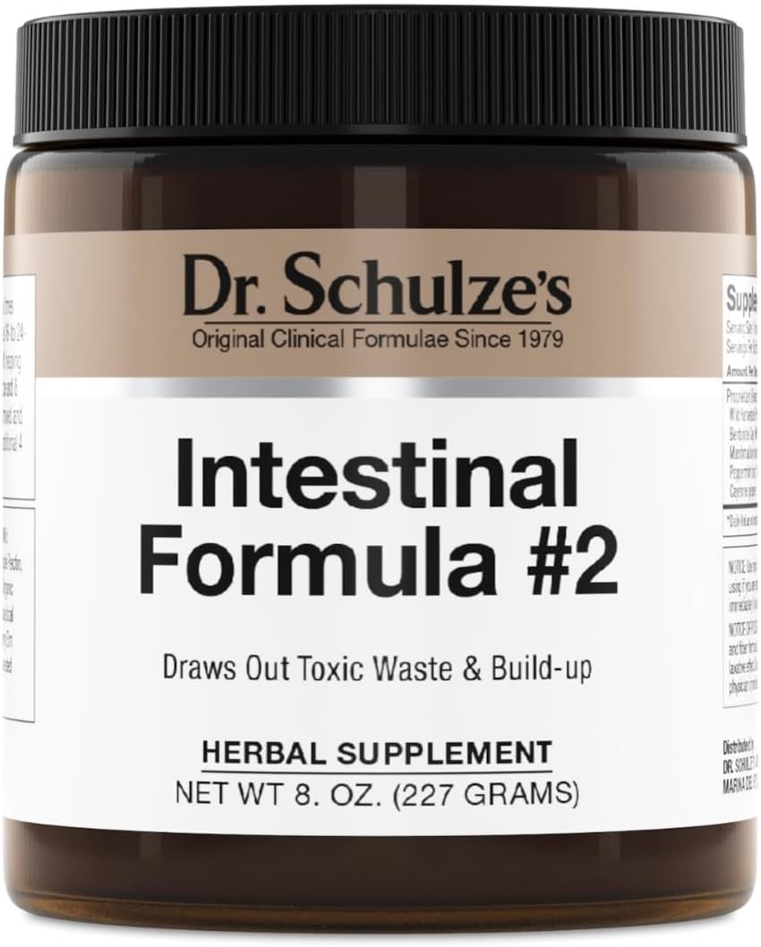 Dr. Schulze's Intestinal Formula #2 - Cleansing Supplement for Colon Health Support - Supports Daily Elimination - Plant-Based Herbal Supplement - Gluten-Free & Vegan - 8 oz