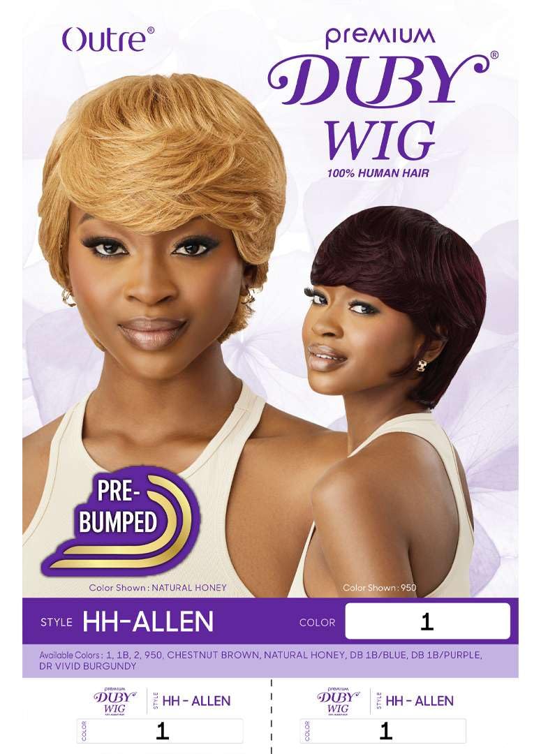 Outre Duby Wig - Human Hair - Allen (DR VIVID BURGUNDY)