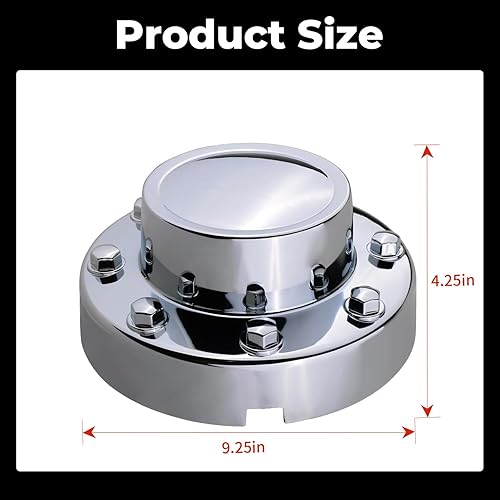 Miniatura 4 de KARPAL Tapacubos centrales de rueda delantera y trasera compatible con Ram 3500 2011-2018 de 1 tonelada Dually DRW, aleación Alcoa, (2 piezas