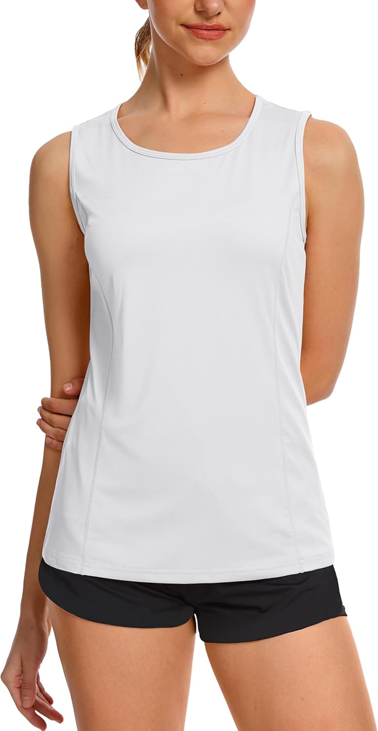 TACVASEN Women's UPF 80+ Workout Tank Top Sleeveless Quick Dry Sun Protection Hiking Athletic Gym Yoga Running Shirts - Image 4