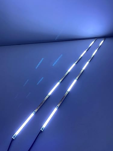 Miniatura 5 de Luz LED magnética fuerte para estribo de 12 V para automóvil, camiones, vehículos de emergencia (2 paquetes) (59 pulgadas, 180 W, alternando