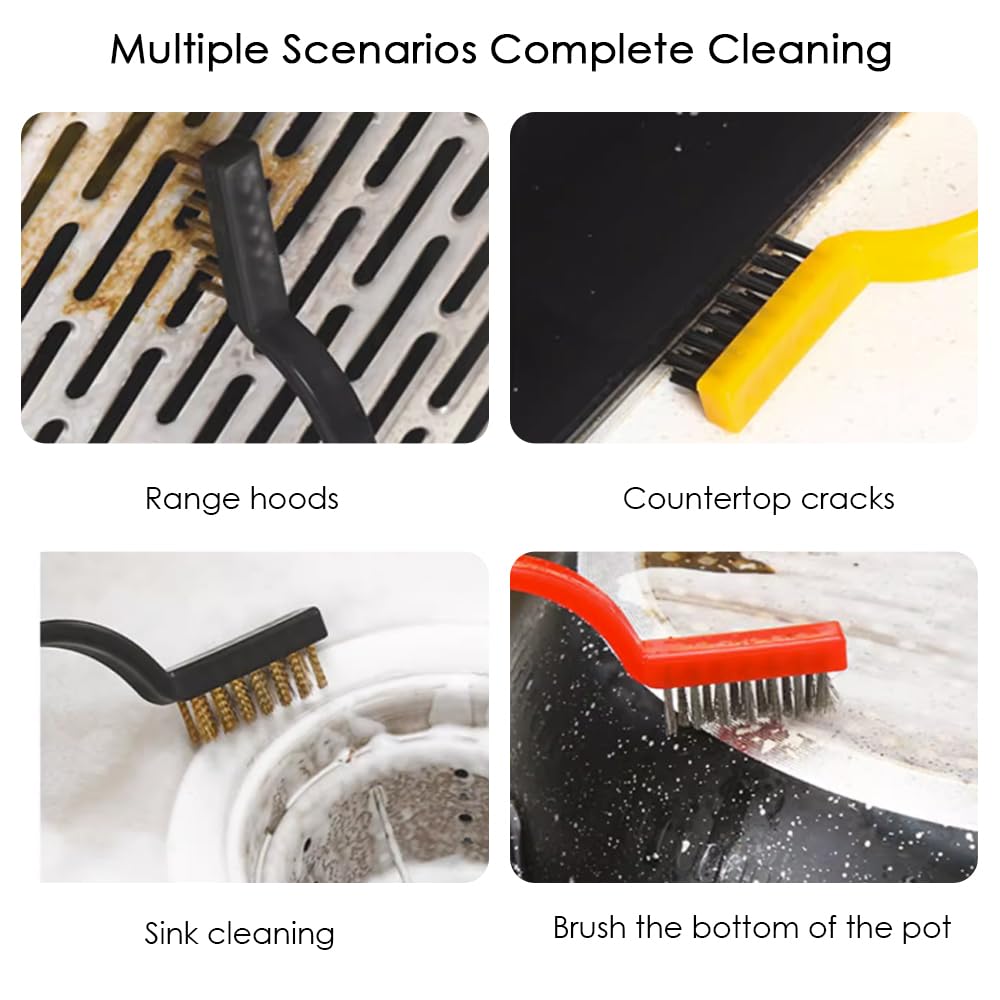 Xemnys Spazzola per la Pulizia delle Fessure e Fughe - Strumento Magico per Piccoli Spazi in Casa, Bagno, Doccia, Piastrelle, Cucina