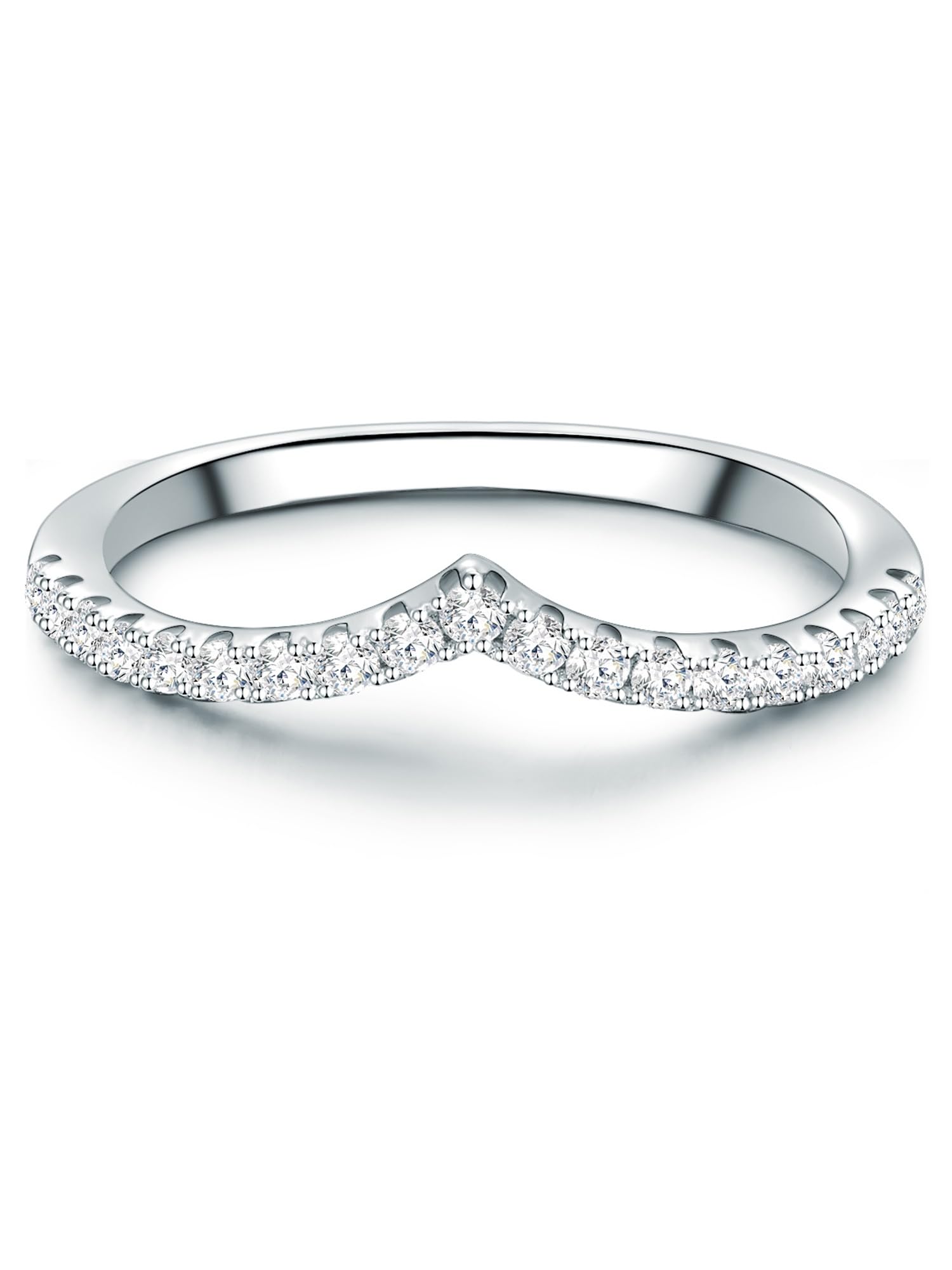 Trilani Plata de ley 925 Circonita Sortija Corte brillante