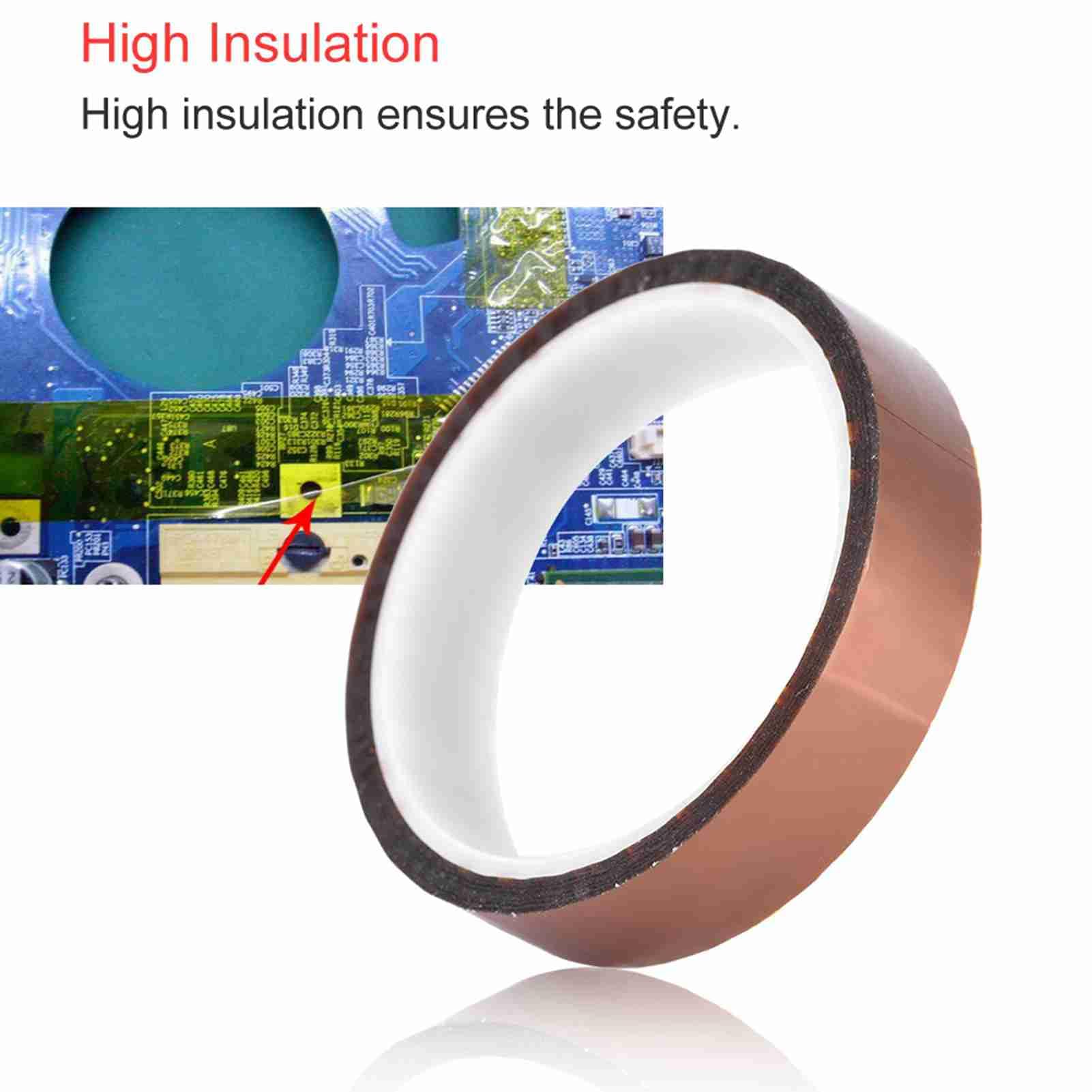 Isolamento termico Nastro adesivo, 33m * 0,06mm 250-300 ℃ nastro di trasferimento termico estenuabilità del 35% resistenza alla buccia 5N/25mm larghezza 30mm per saldatura a chip (30 mm di larghezza)