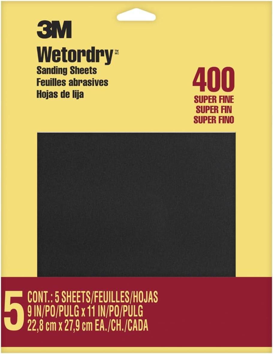 Wetordry Sandpaper, 9-in by 11-in, 400 Grit, 5-Sheets (9085NA)