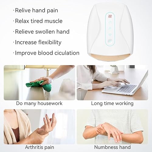 Miniatura 7 de Nuubliss - Masajeador de manos Nuubliss, masajeador de manos Nuu Bliss con calor y compresión, simulación humana portátil inalámbrico para aliviar