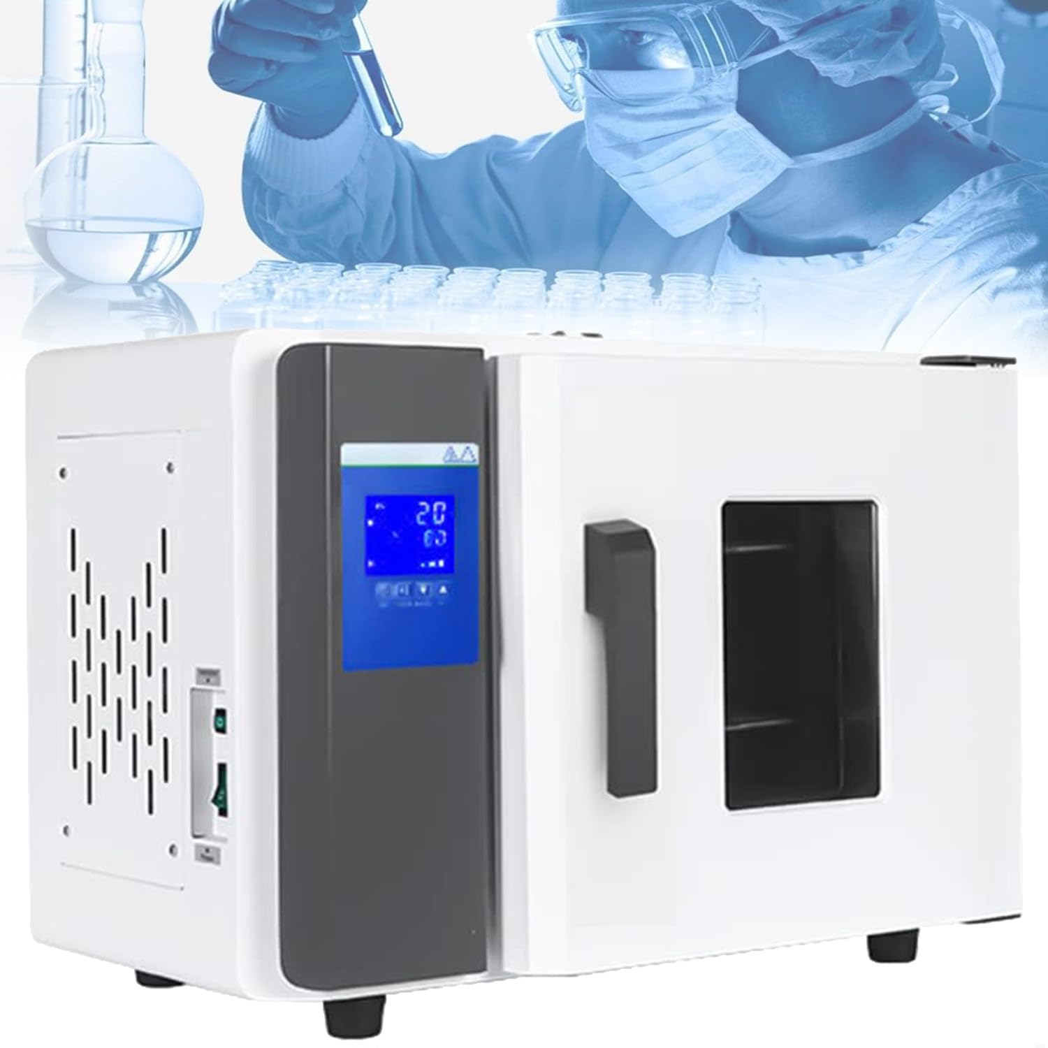 Qiang Laboratory Hot Air Oven,Electro Thermostatic Blast Oven,Desktop Constant Temperature Drying Oven with Intelligent Digital Display Temperature Controller 50~300℃,42L