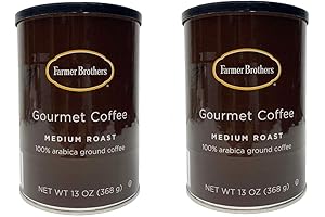 Farmer Brothers Gourmet 100% Arabica Medium Roast Ground Coffee 13 Ounce 2 Cans