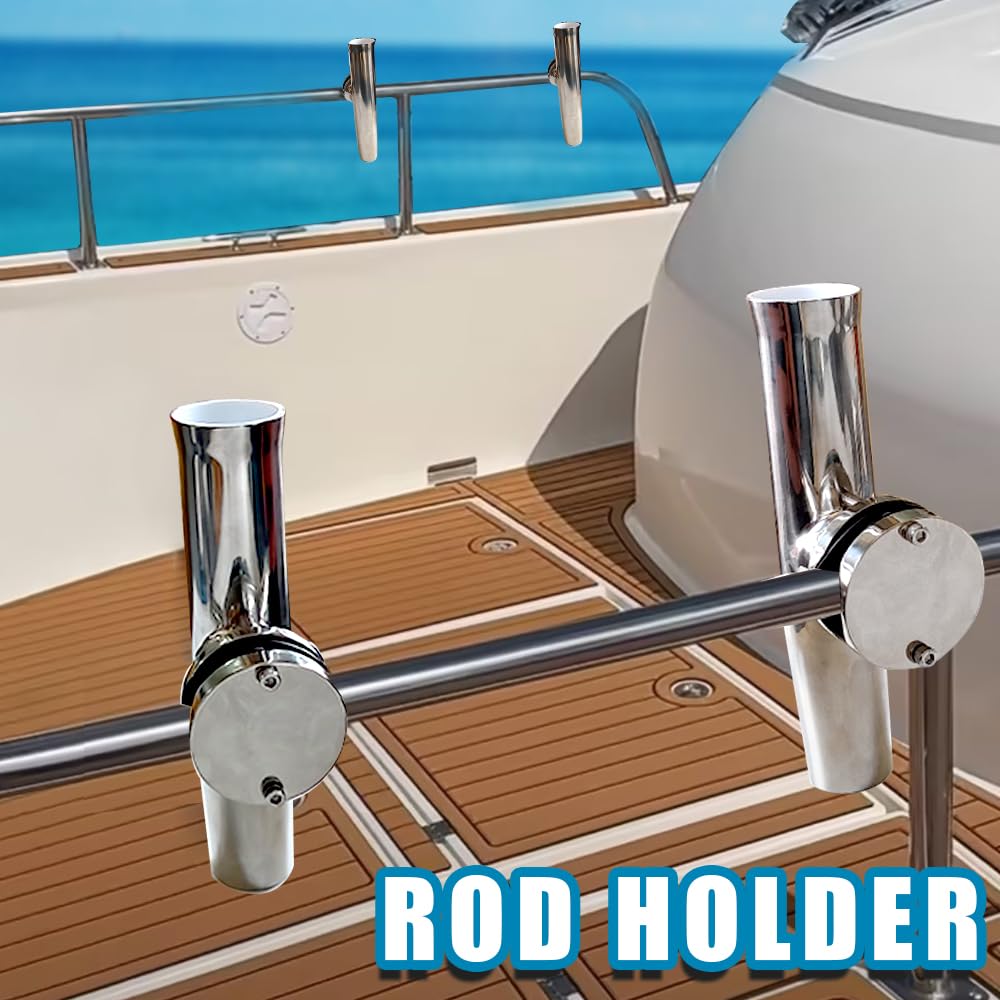 Amazon.co.jp: mojiate ステンレススチール製釣り竿ホルダー チューブ