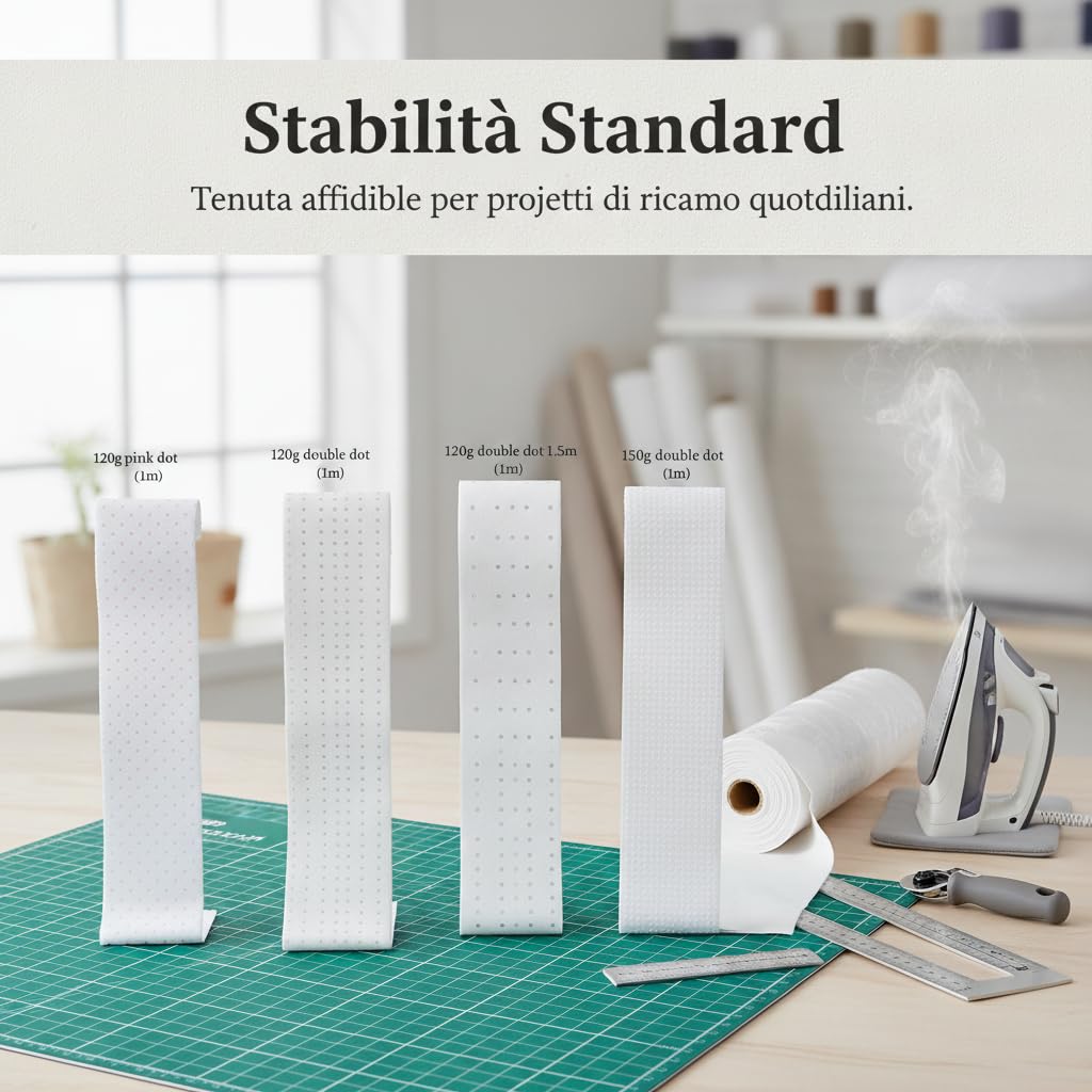 Vlieseinlage 120g, 1m Breite, 35m Rolle 120g, 1m Breite, 35m Rolle | Bügelvlies Weiß aufbügelbare Vlieseinlage Einseitig Aufbügelbares Vlies Einlagestoff in mittlerer Stärke für Hemden, Kleider