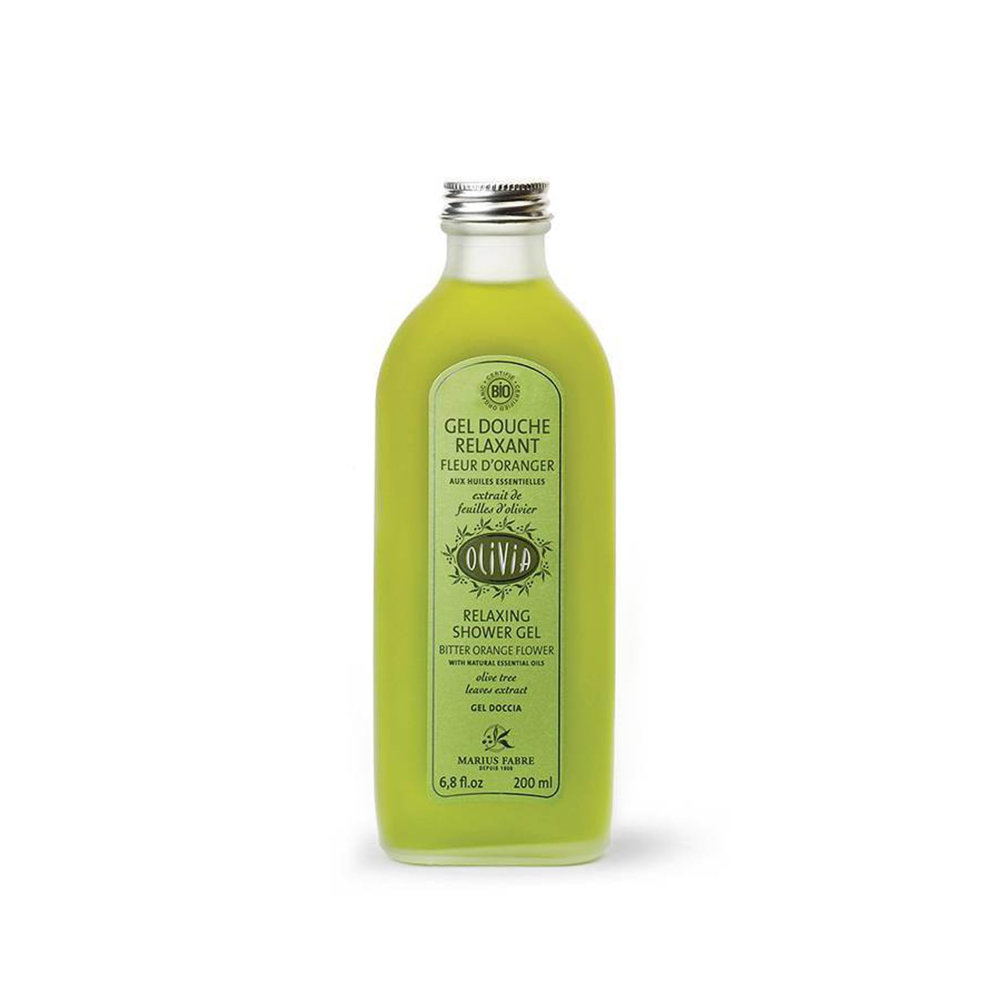 Olivia - Marius Fabre - Gel Douche - Fleur D'Oranger Extraits de feuilles d'olivier