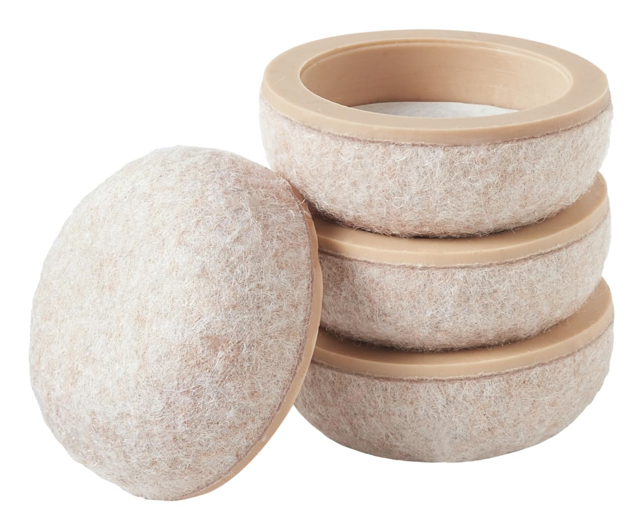 Scotch, Almohadillas Adhesivas de Fieltro SP667-NA, Color Beige, Protectores de Patas de Silla para Suelos de Madera Dura, 1.25 Pulgadas, 4, 6 Paquetes, 24 en Total