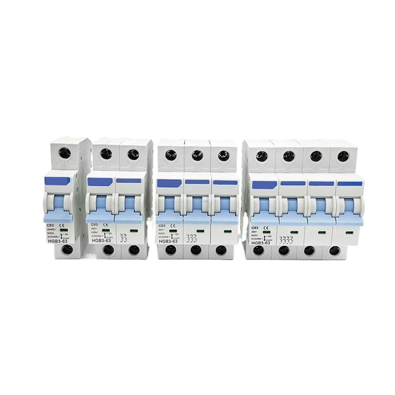 Petit disjoncteur NISZA HGB3 63 MCB 6A interrupteur triphasé type C pour tableau électrique