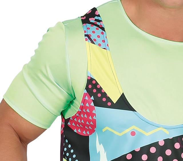 Foto 4 de 7 de FIESTAS GUIRCA - Disfraz de Gimnasta de los 80 (52-54/L) - Camiseta, Pantalón y Peto Deportivo