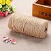 656Feet Natural Jute Twine and 24Pcs Mini Wooden Craft Pegs Pins, 3Ply Industrial Packing Materials for Gift ,Decoration, Arts and Crafts Christmas twine Durable String for Gardening Applications