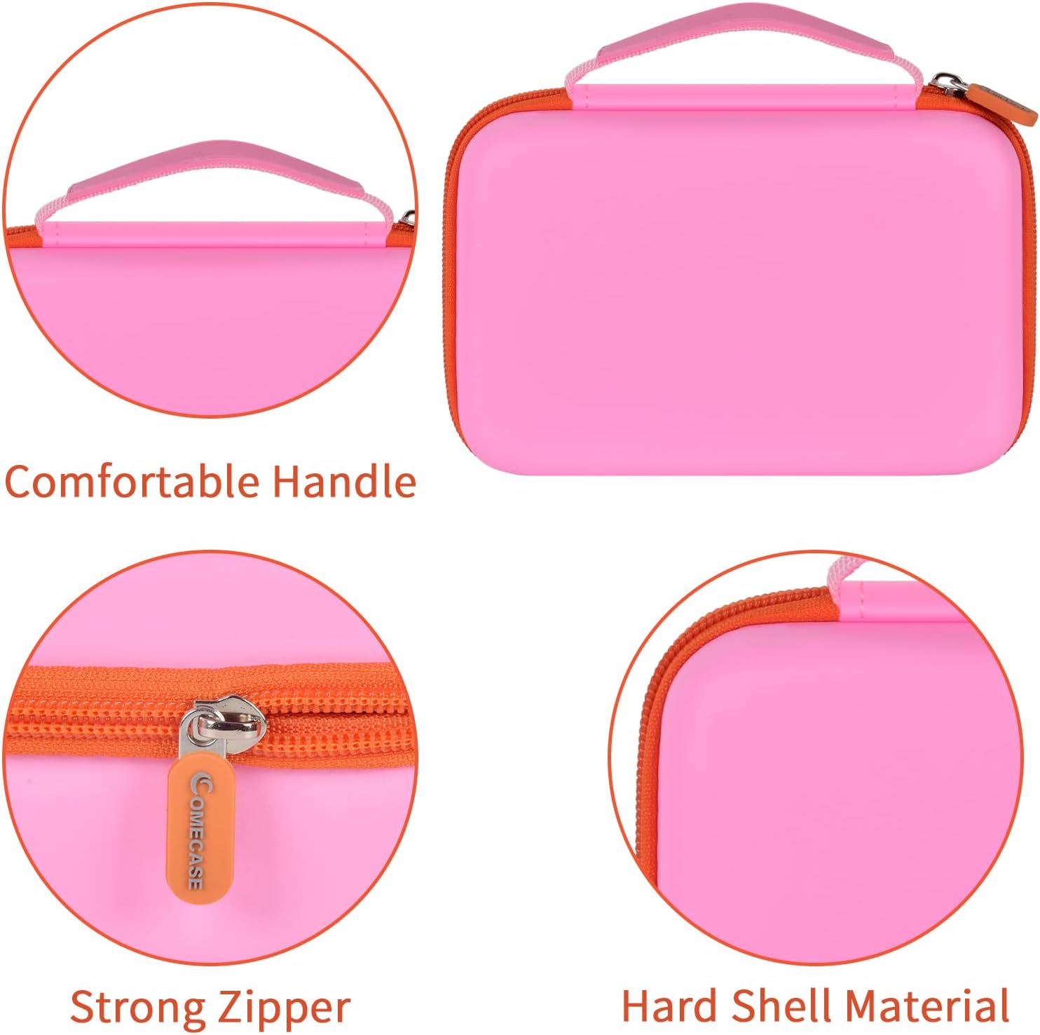 Kids Instant Print Camera Case Compatible with ESOXOFFORE/for Dylanto/for DUDUDRAGON/for GKTZ/for ETIKEZ/for Dafotil/for Careenoah/for Aasonida Digital Video Prints Paper Cameras Bag- Pink - Image 4